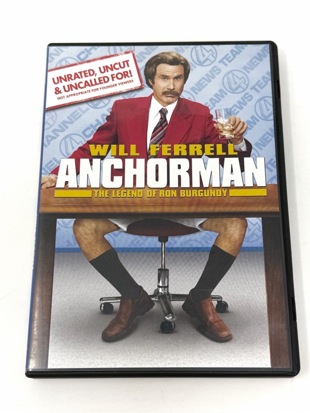 Anchorman Ron Burgundy DVD Unrated Uncut Will Ferrell Comedy Movie